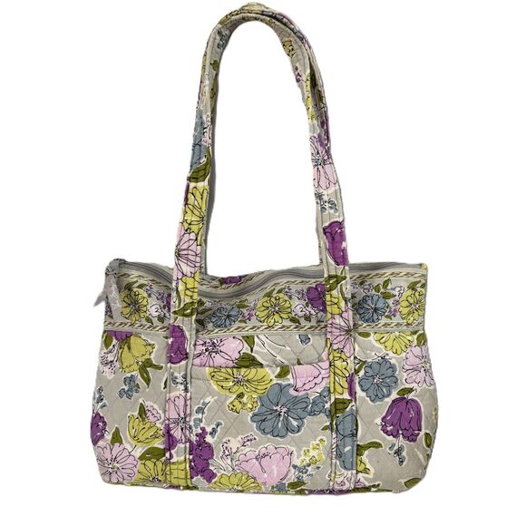 Vera Bradley Handbags - Vera Bradley Watercolor Purse Tote Bag Shoulder Zip Close Floral RETIRED PRINT